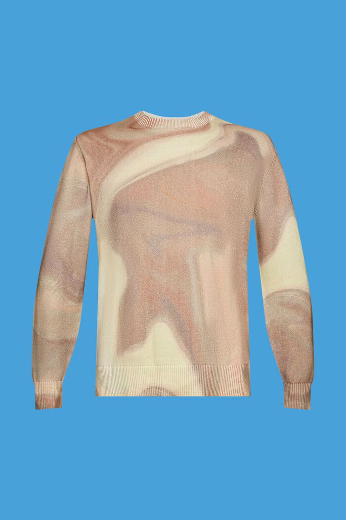 Woven cotton jumper with all-over pattern, LIGHT TAUPE, detail image number 6