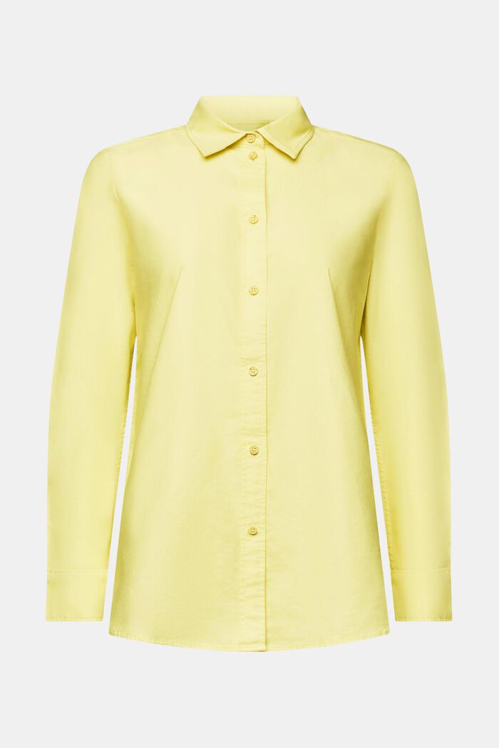 Oxford Shirt Blouse, LIME YELLOW, detail image number 6