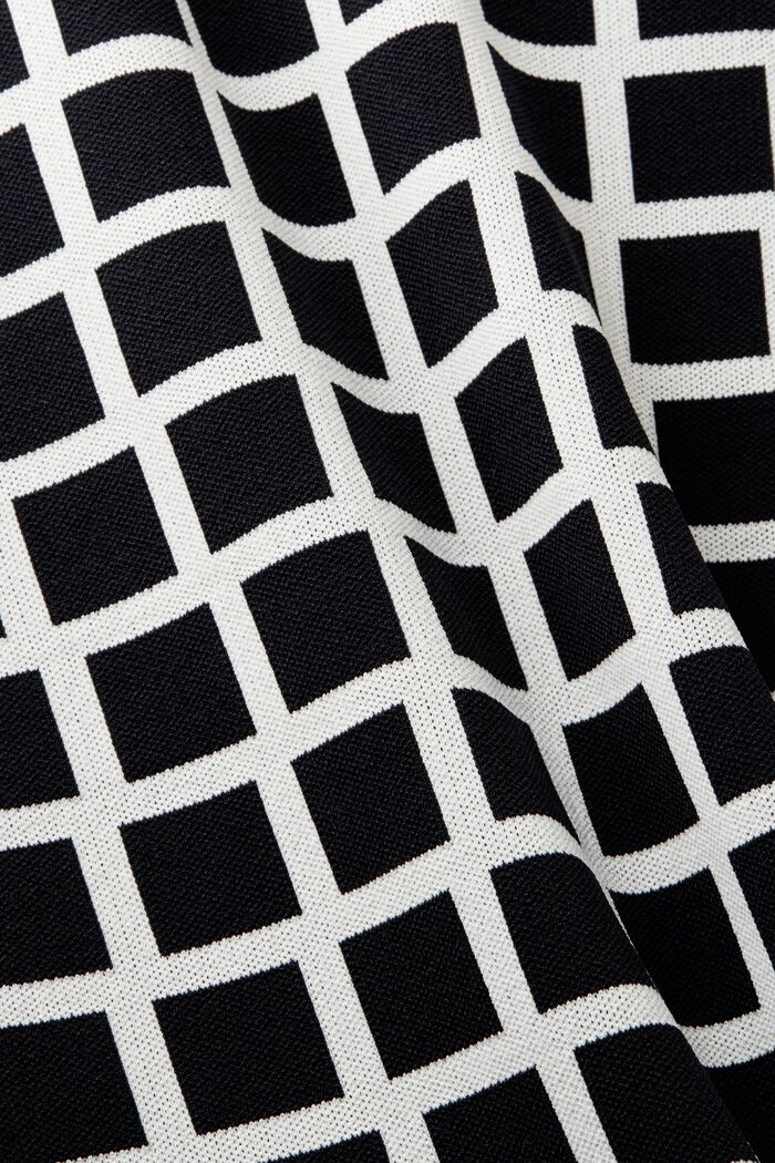 Logo Jacquard Knit Midi Skirt, BLACK, detail image number 4