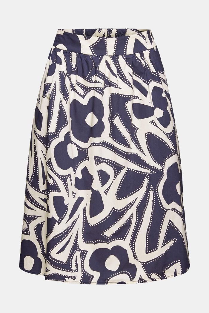Midi skirt with pattern, DARK BLUE, overview