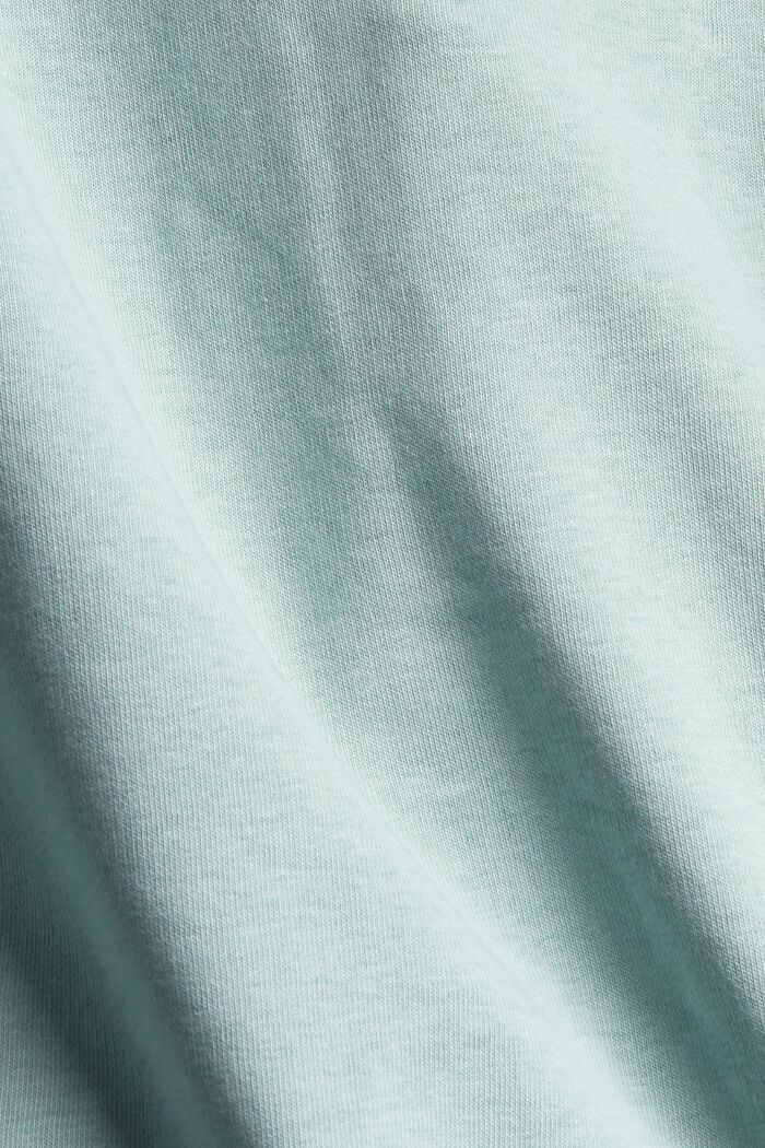 Made of recycled material: short sleeve hoodie, DUSTY GREEN, detail image number 4