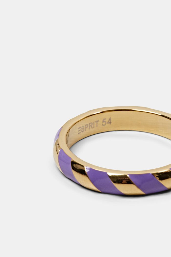 Two-Tone Stainless Steel Ring, LILAC, detail image number 2