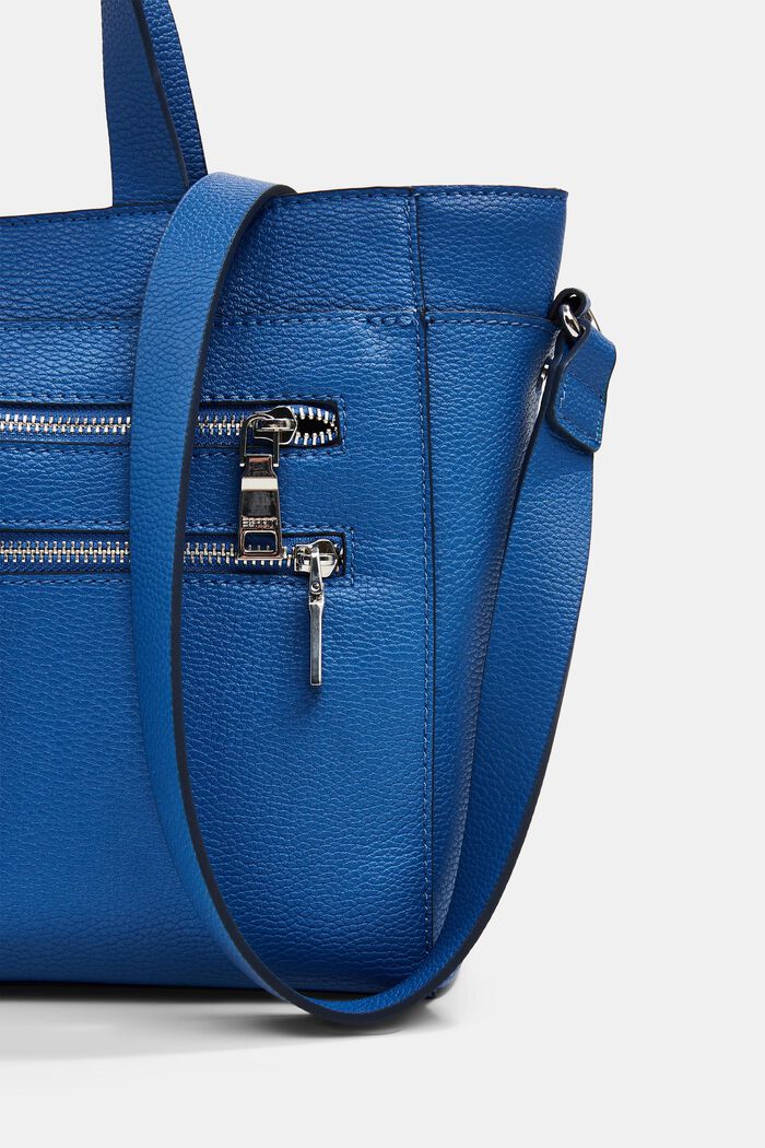 Faux leather shoulder bag, BLUE, detail image number 1