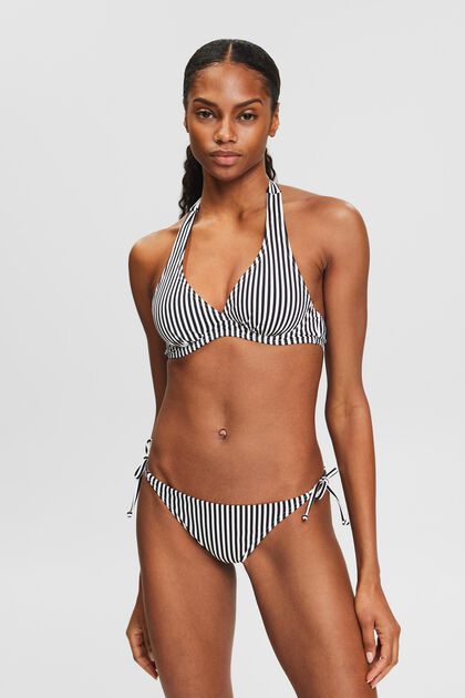 Striped Underwired Halterneck Bikini Top