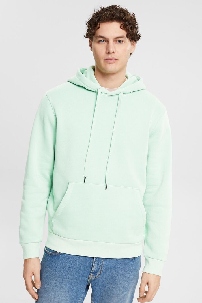 Sweatshirt hoodie, LIGHT AQUA GREEN, detail image number 0