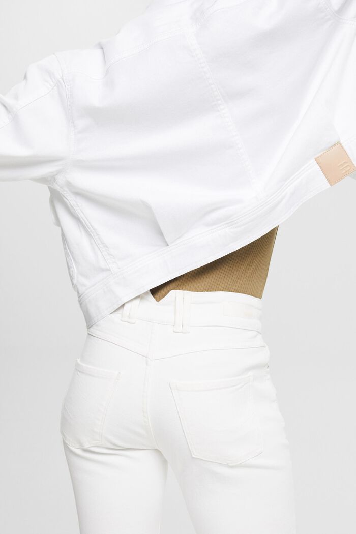 High-rise stretch jeans, OFF WHITE, detail image number 5