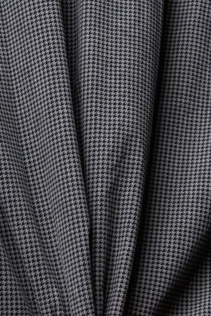 Corduroy shirt with houndstooth pattern, BLACK, detail image number 6