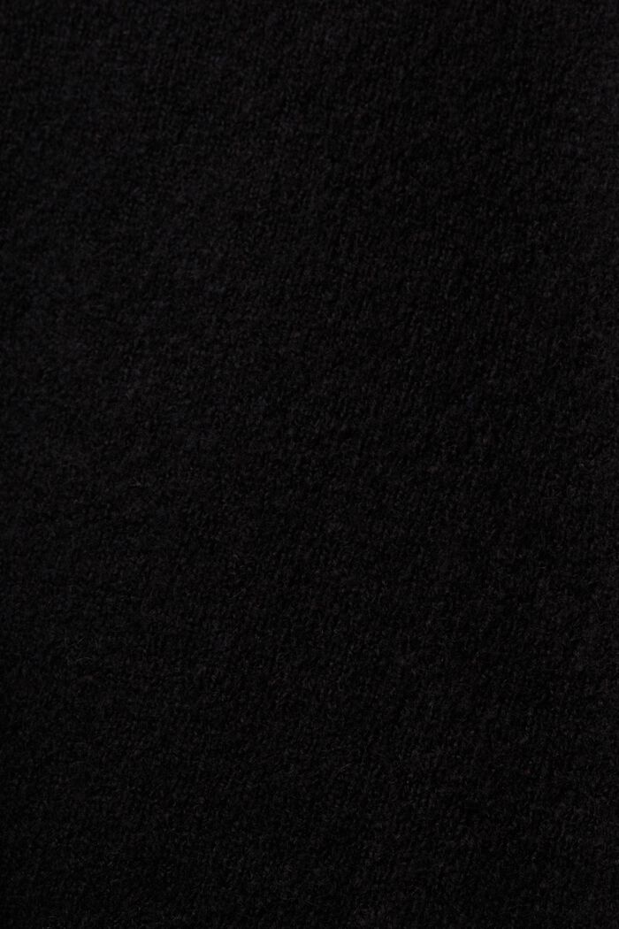 Wool Blend V-Neck Sweater, BLACK, detail image number 5