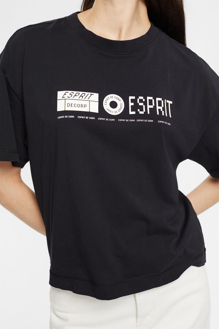 T-shirt with back and front print, BLACK, detail image number 3