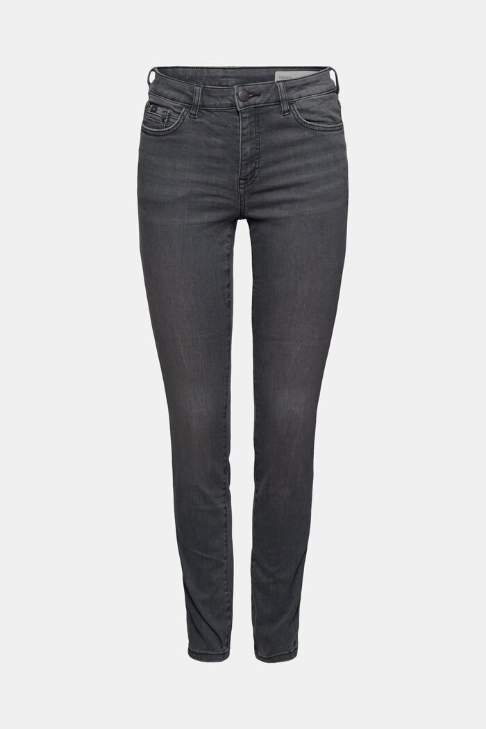 Stretch jeans with organic cotton, GREY MEDIUM WASHED, detail image number 0