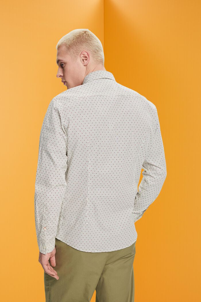 Slim fit shirt with all-over pattern, ICE, detail image number 3