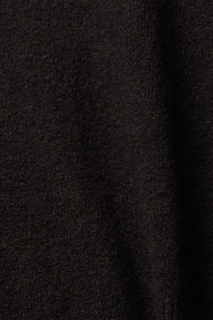 Wool blend jumper with stand-up colllar, BLACK, detail image number 1
