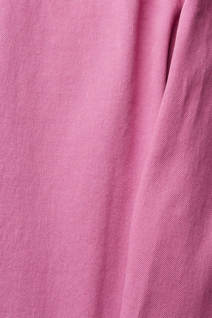 CURVY trousers with a tie-around belt, in a fabric blend containing hemp, PINK FUCHSIA, detail image number 4