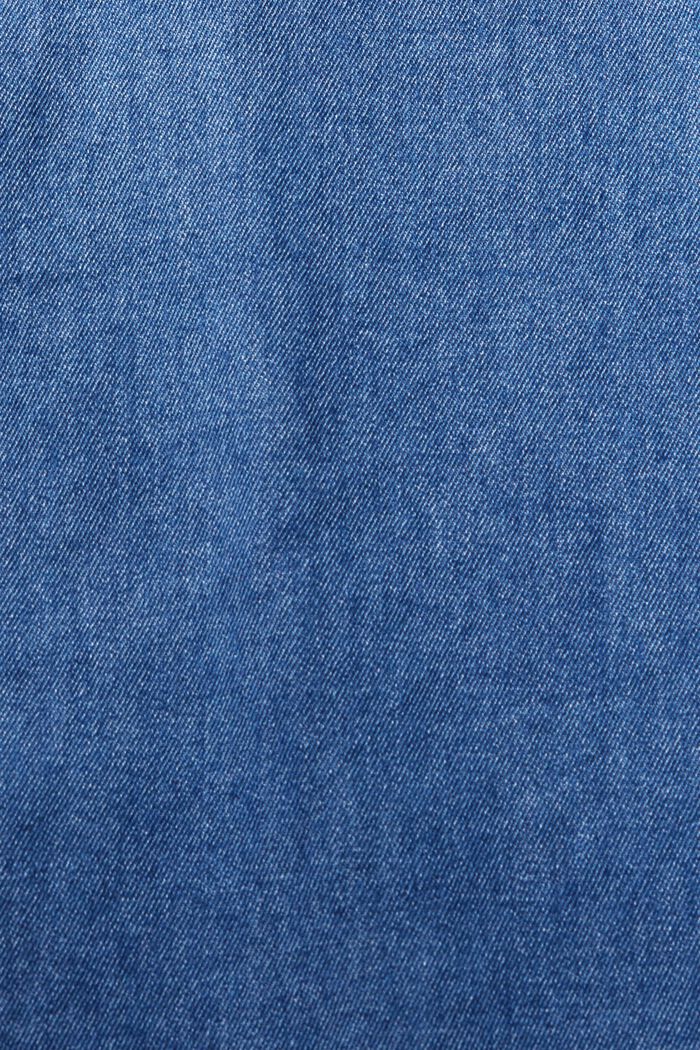 Patch Pocket Denim Shirt, BLUE MEDIUM WASHED, detail image number 1
