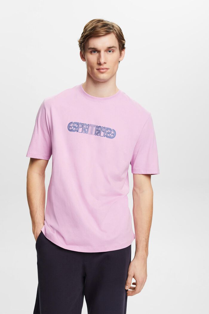 Relaxed fit t-shirt with logo print, LILAC, detail image number 0
