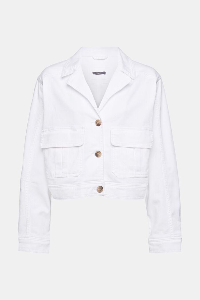 Oversized denim jacket, WHITE, overview