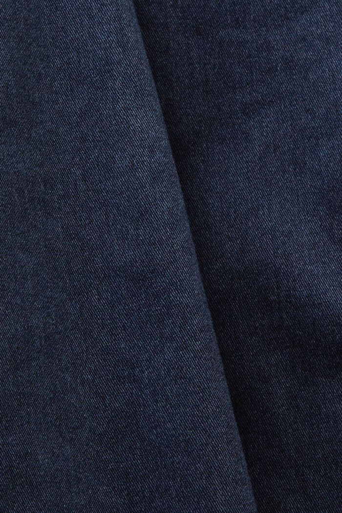 Pinafore Cotton-Twill Midi Dress, NAVY, detail image number 4