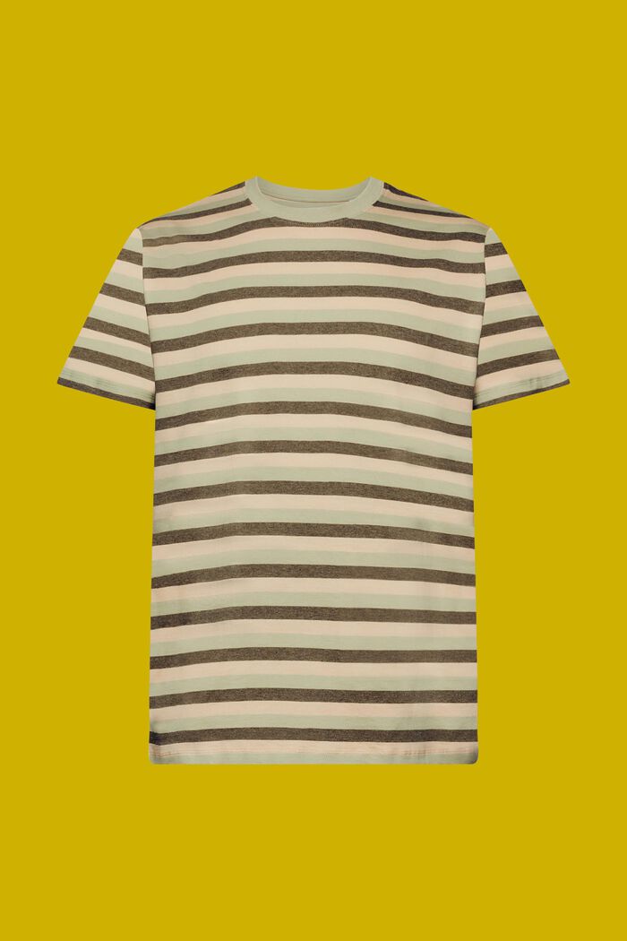 Striped Cotton Jersey T-Shirt, LIGHT GREEN, detail image number 6