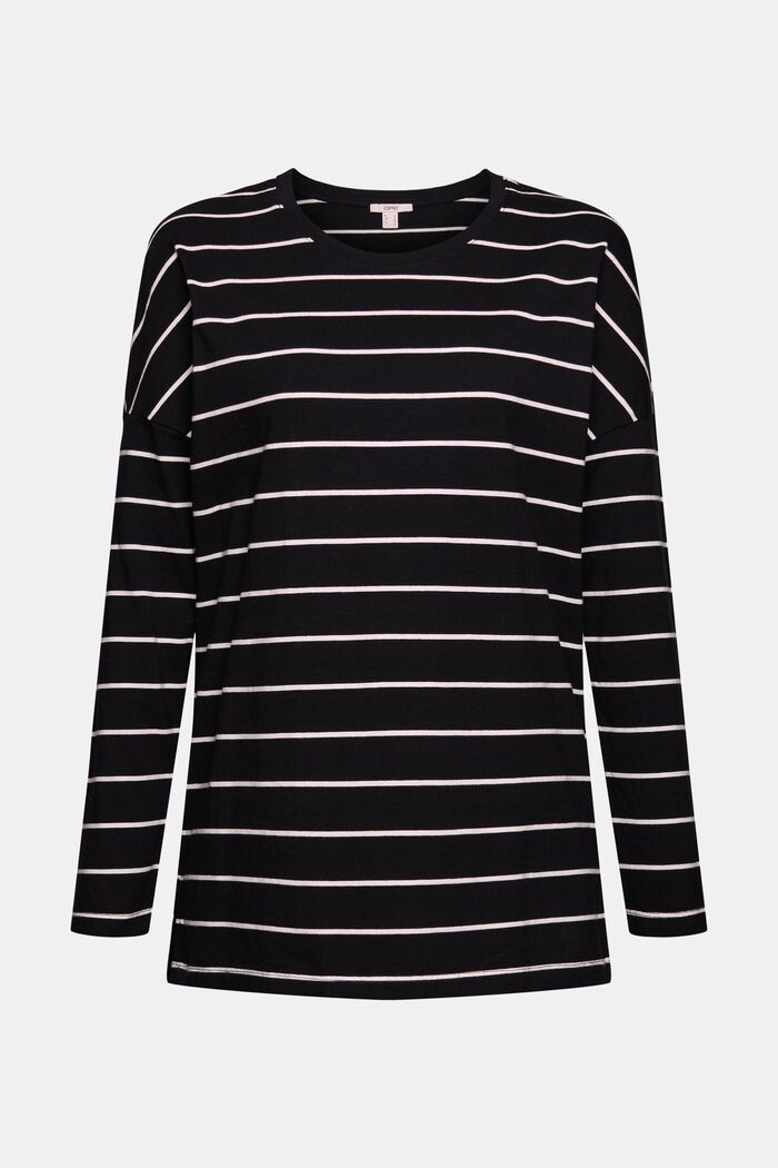 Striped long sleeve top in cotton