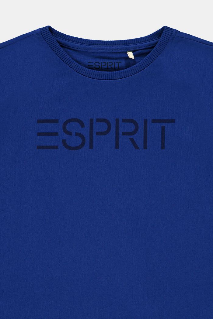 Logo T-shirt, 100% cotton, BRIGHT BLUE, detail image number 2