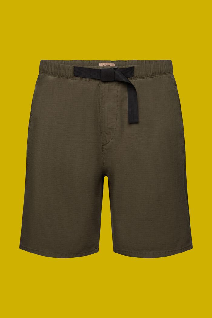 Shorts with a drawstring belt, KHAKI GREEN, detail image number 7