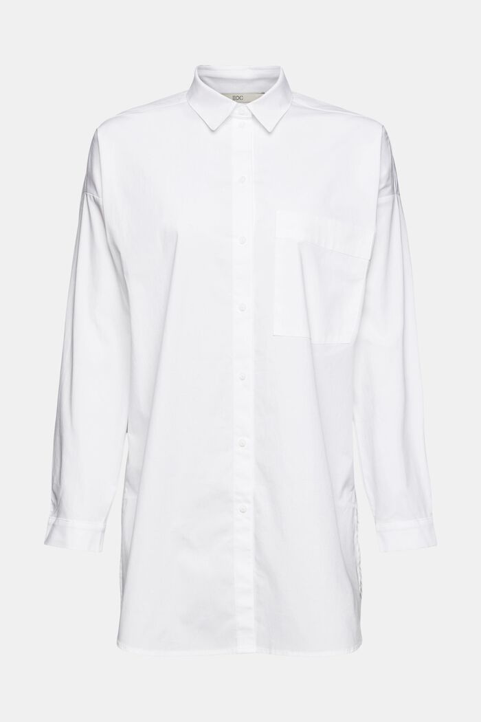 Oversized shirt blouse, WHITE, detail image number 2