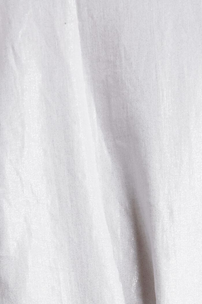 100% linen T-shirt, WHITE, detail image number 4