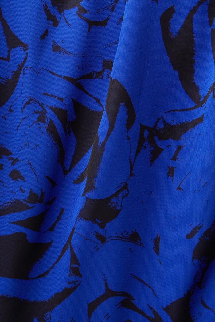 Off-The-Shoulder Printed Chiffon Midi Dress, BRIGHT BLUE, detail image number 5