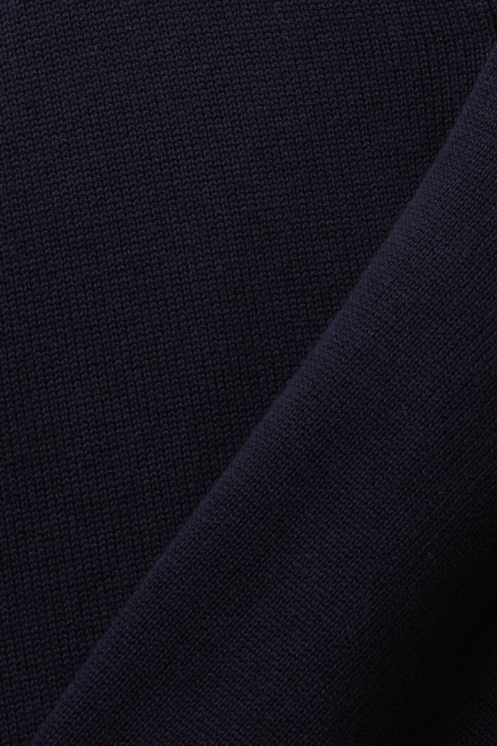 V-neck sustainable cotton cardigan, NAVY, detail image number 4