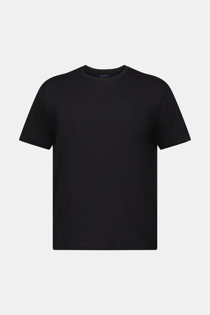 Short-Sleeve Crewneck T-Shirt, BLACK, detail image number 5