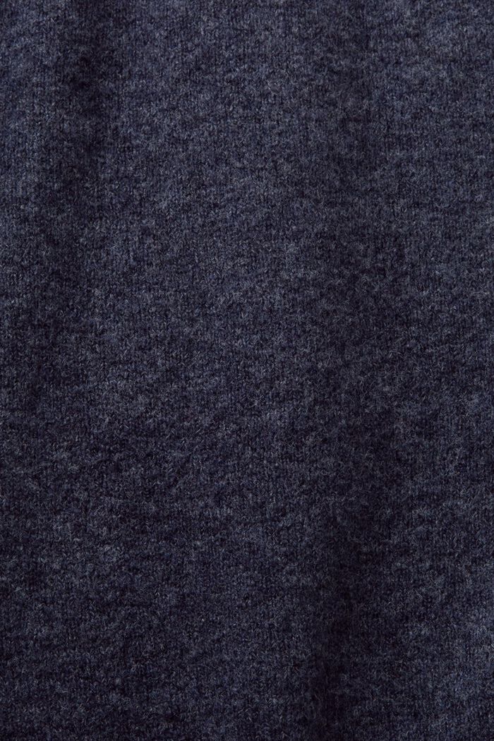 Buttoned V-neck cardigan, wool blend, NAVY, detail image number 4