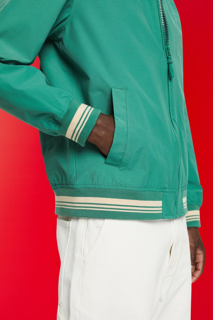 Bomber-style blouson jacket, EMERALD GREEN, detail image number 4