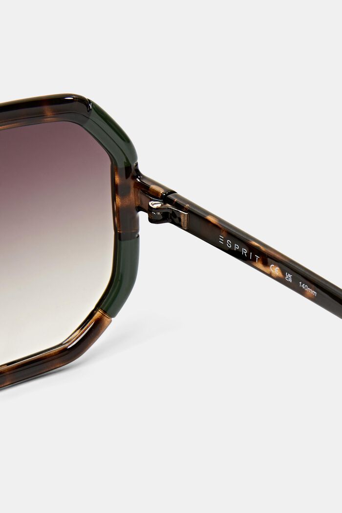 Transparent Frame Sunglasses, HAVANNA, detail image number 3