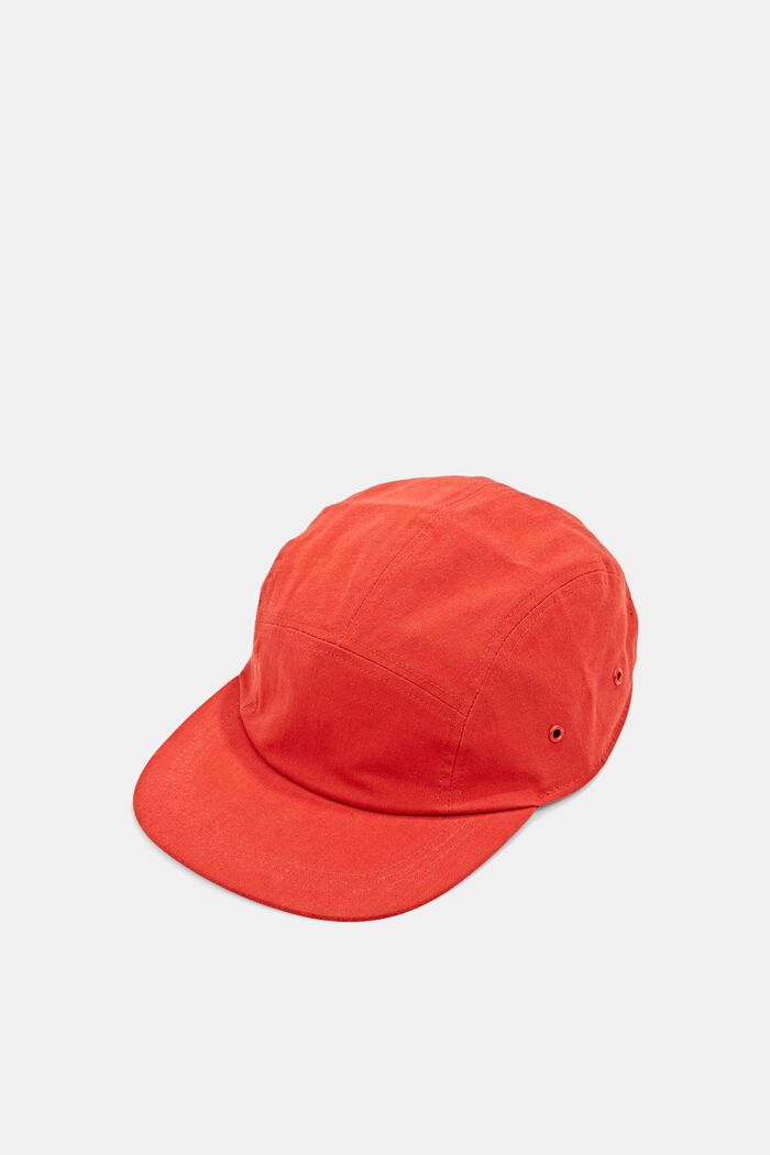 Cap with a straight brim, RED ORANGE, overview