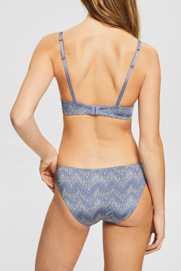 Recycled: padded, underwire bra with a pattern, GREY BLUE, detail image number 1