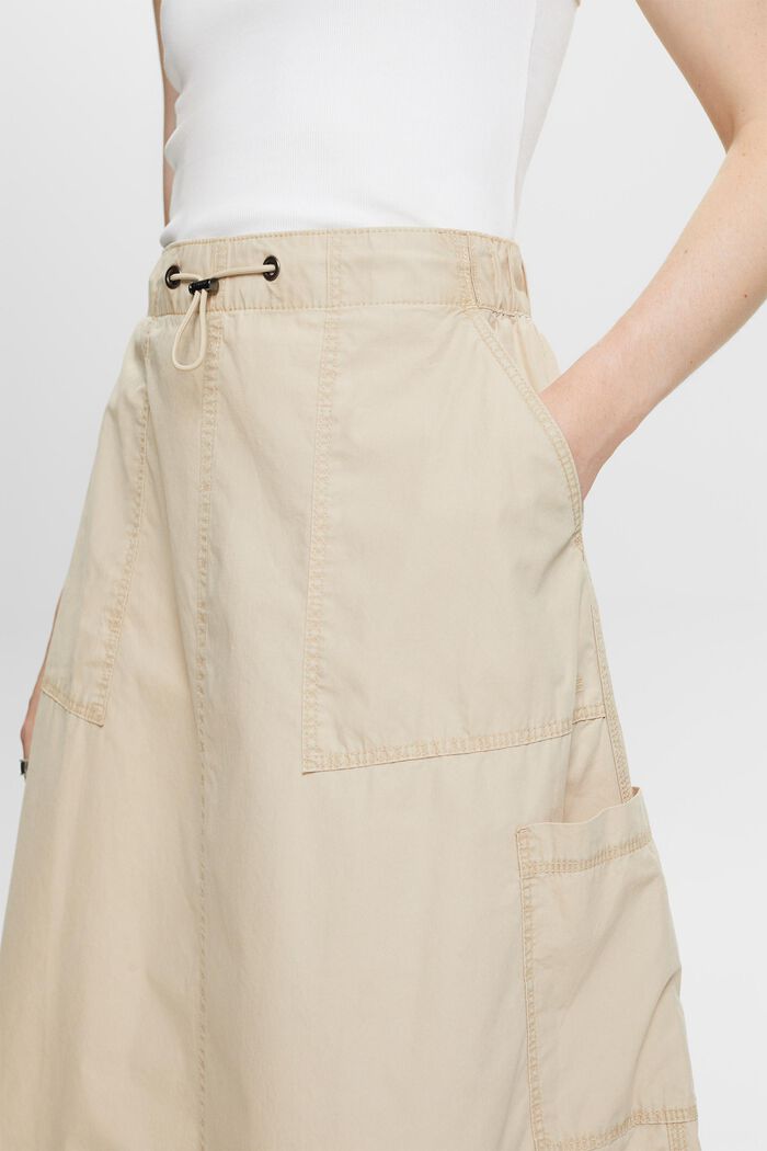 Pull-on cargo skirt, 100% cotton, SAND, detail image number 2