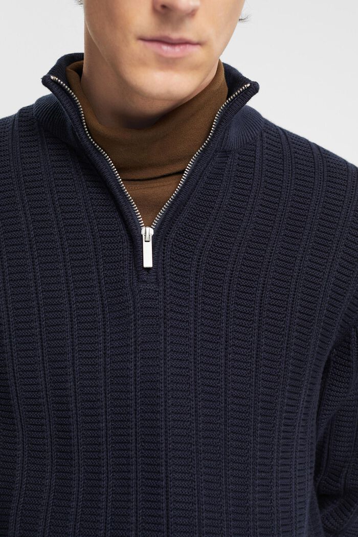 Chunky half-zip jumper, NAVY, detail image number 2