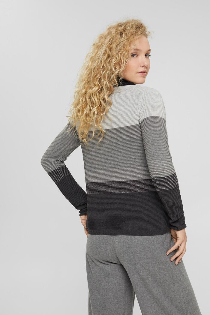 Ribbed jumper with stripes and glitter, LIGHT GREY, detail image number 3