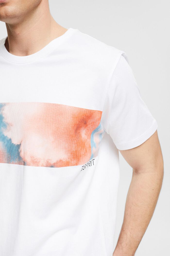 Jersey T-shirt with a print, WHITE, detail image number 1