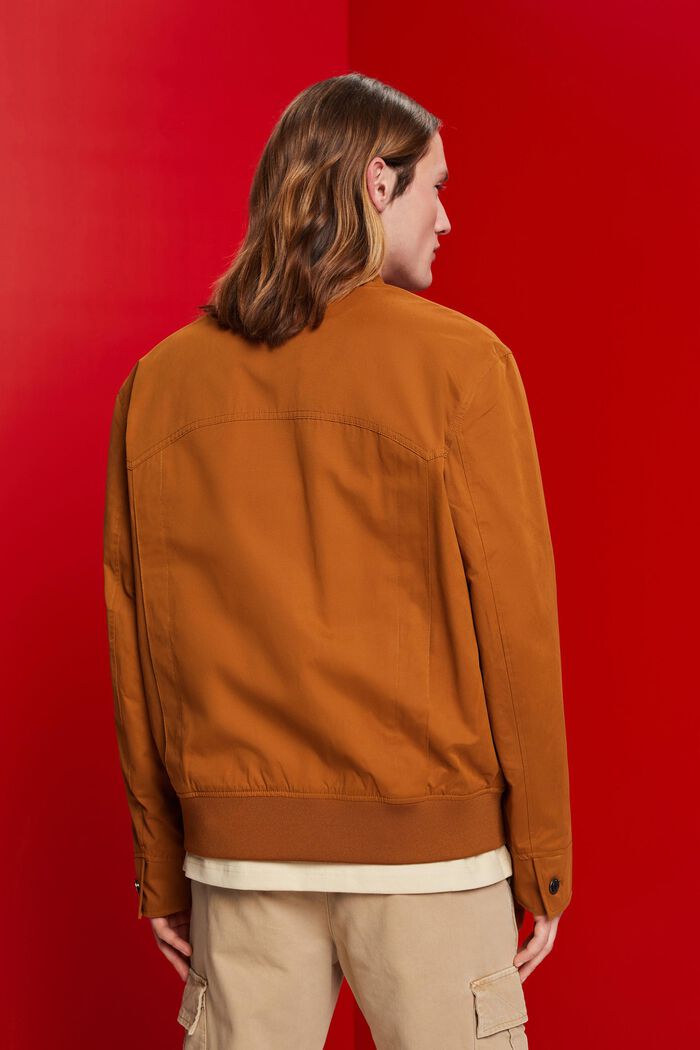 Bomber jacket with turn-down collar, BROWN, detail image number 3