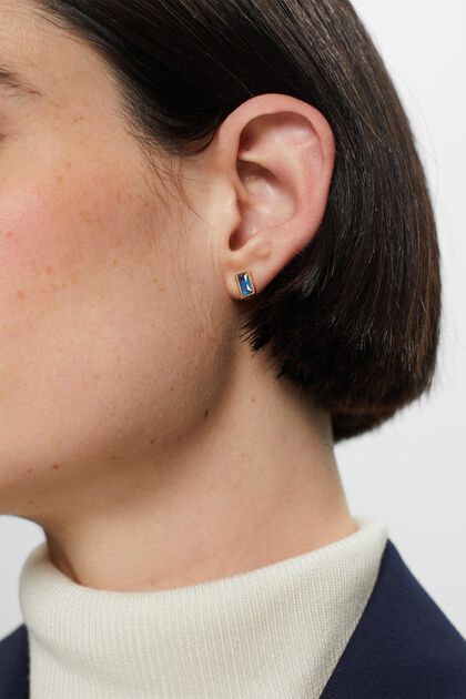 Colourful stud earrings, stainless steel