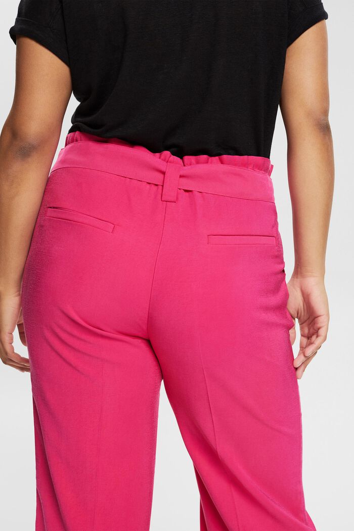 CURVY paperbag trousers, LENZING™ ECOVERO™, PINK FUCHSIA, detail image number 5