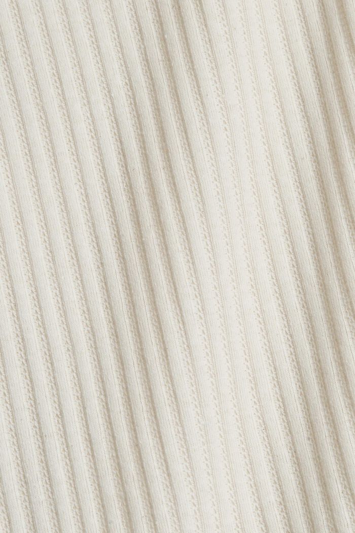 Ribbed sleeveless top made of recycled material, OFF WHITE, detail image number 4