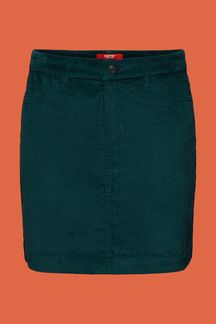 Corduroy Mini Skirt, EMERALD GREEN, detail image number 6