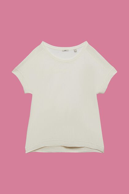 CURVY cotton-linen blended t-shirt