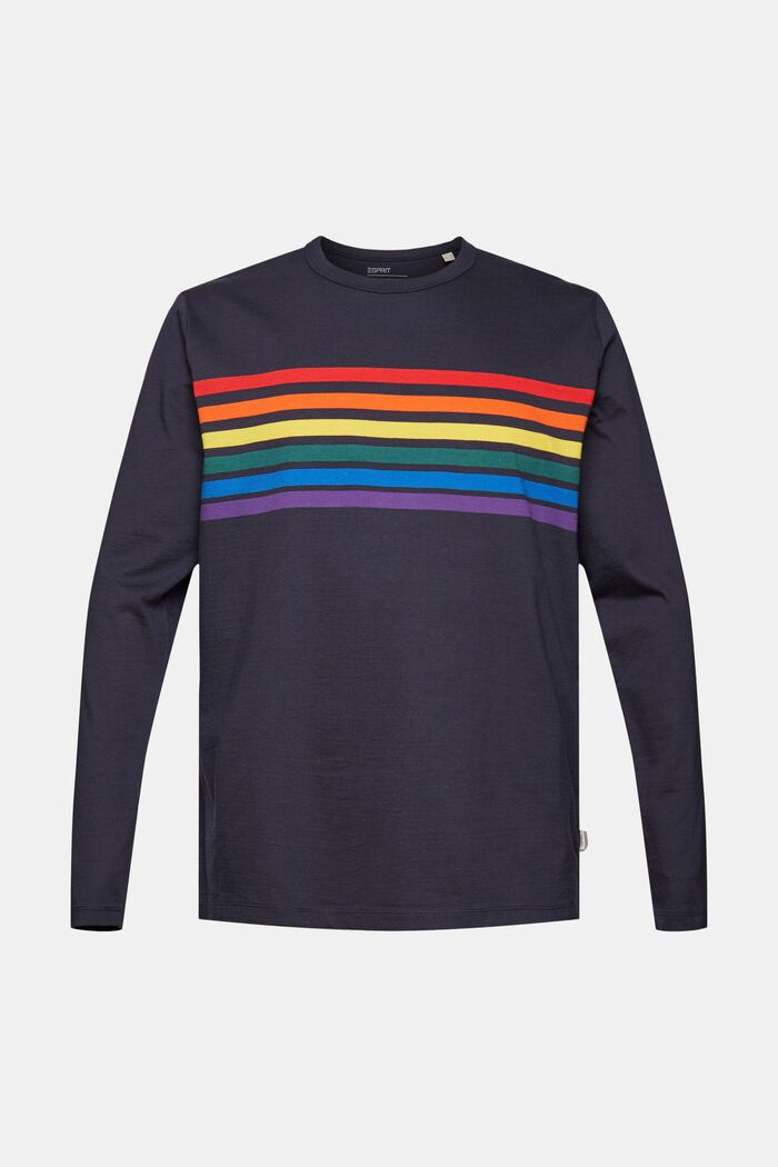 Cotton-jersey long sleeve top, NAVY, detail image number 5