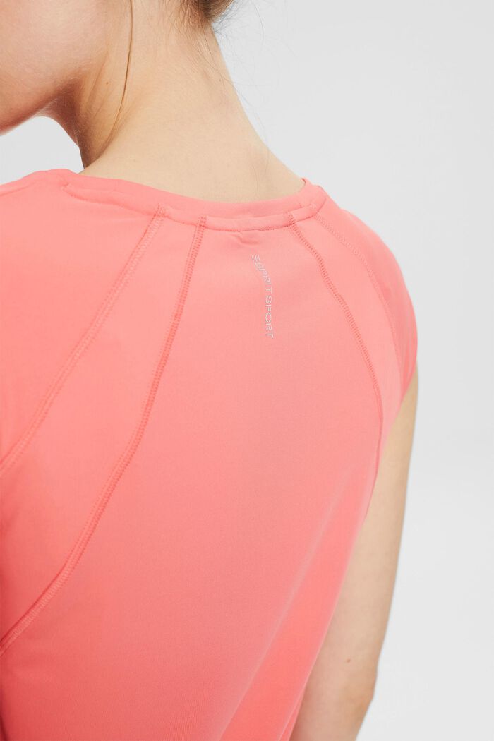 Made of recycled material: high-performance top with E-DRY technology, CORAL, detail image number 5