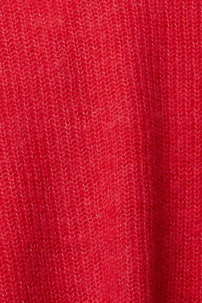 Alpaca blend: Cardigan, RED, detail image number 6
