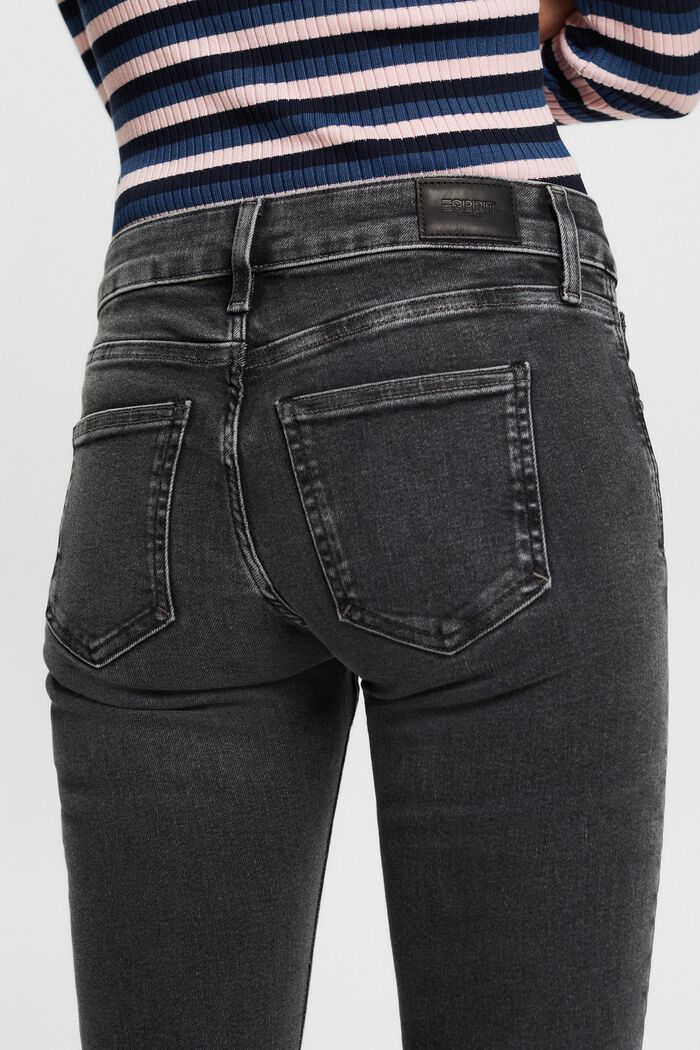 Mid-Rise Skinny Jeans, BLACK DARK WASHED, detail image number 4
