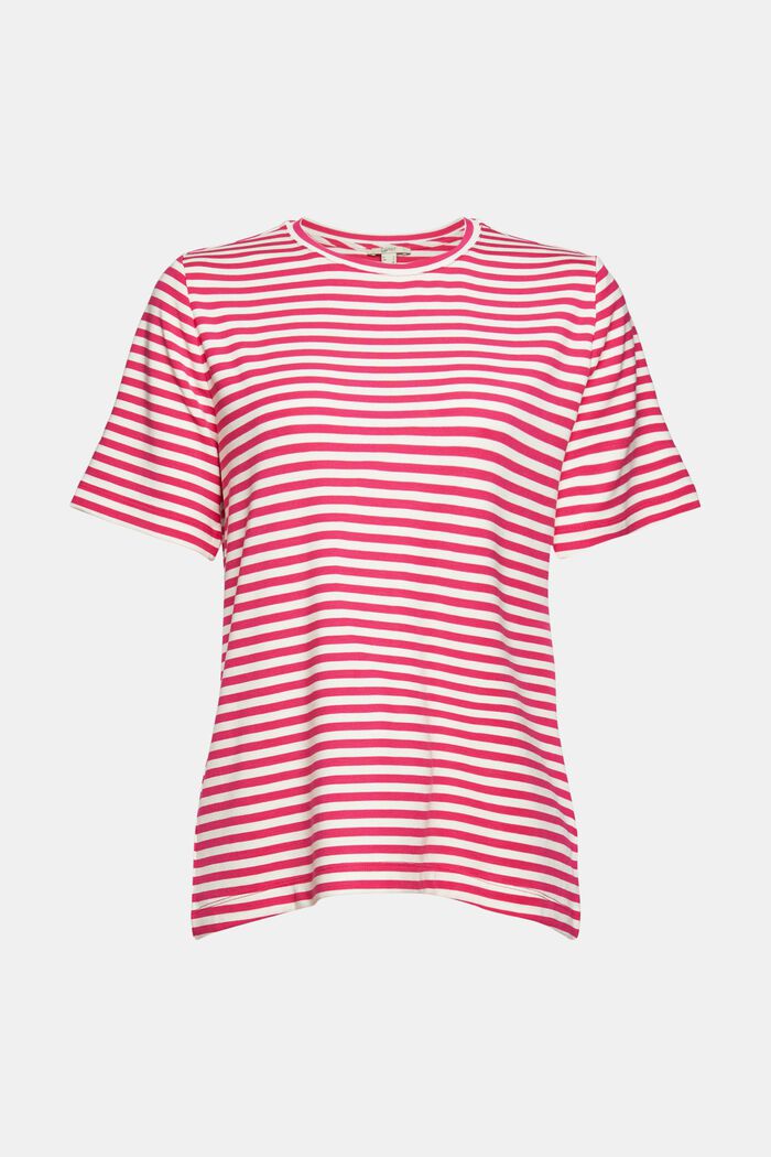 Striped TENCEL™ T-shirt, PINK FUCHSIA, overview
